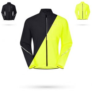Mens Packaway Hi-Vis Yellow or Black Jacket Freewheel by Madison